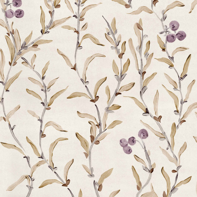 Tapet floral cu prune pentru decor interior