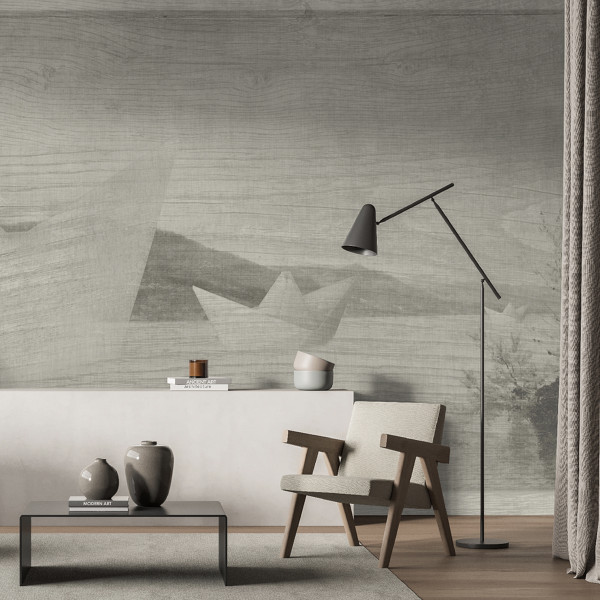 Kami No Fune Raitogure (Paper Boat Light Grey), Dream Prints