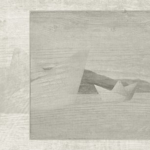 Fototapet Kami No Fune Raitogure (Paper Boat Light Grey), Dream Prints