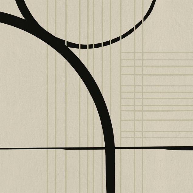 Tapet modern Ice Cream Vanilla cu design geometric minimalist