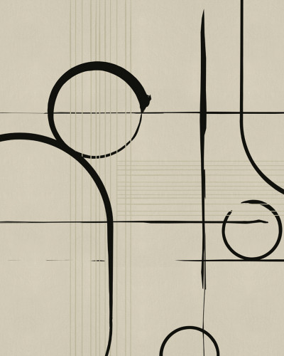 Tapet modern Ice Cream Vanilla cu design geometric minimalist