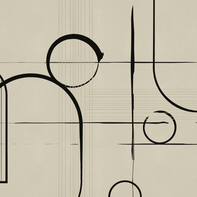 Tapet modern Ice Cream Vanilla cu design geometric minimalist