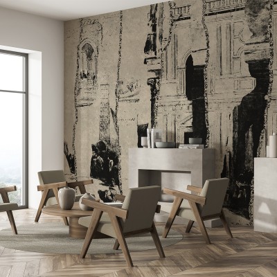 Tapet Segovia Frames, Beige
