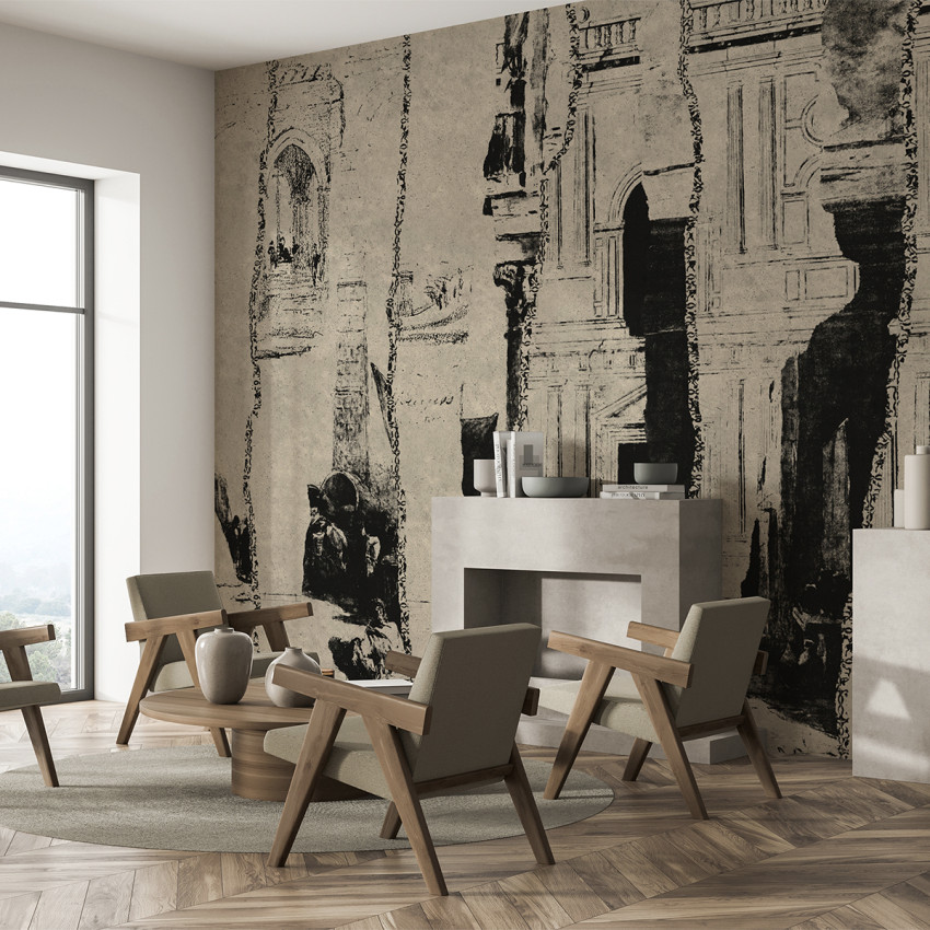 Tapet Segovia Frames, Beige
