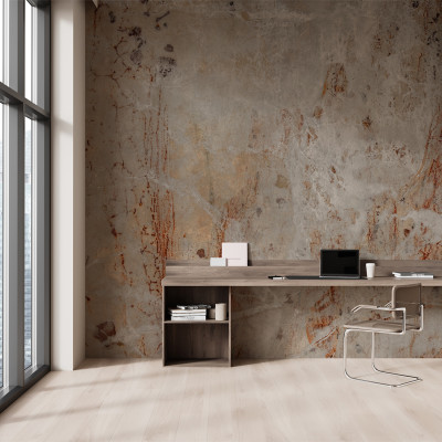 Fototapet decorativ cu aspect de textură minerală într-un birou modern