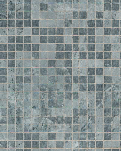 Tapet ceramic albastru în baie