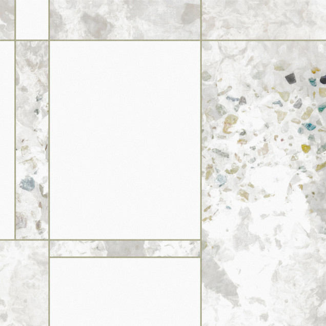 Tapet cu design abstract într-o sufragerie modernă