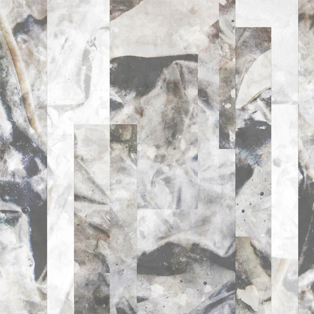 Fototapet abstract cu design modern într-un living