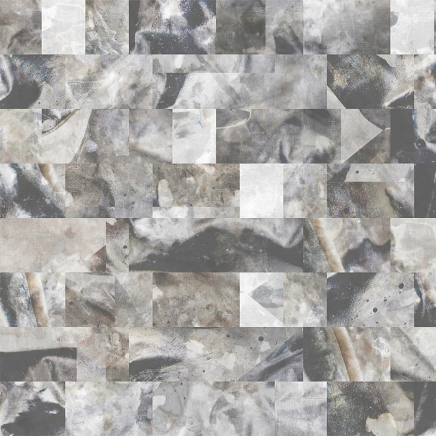 Tapet decorativ cu model abstract în tonuri neutre