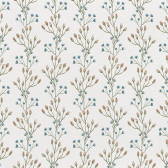 Tapet floral delicat cu design Love in a Mist White