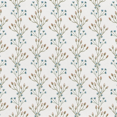 Tapet floral delicat cu design Love in a Mist White