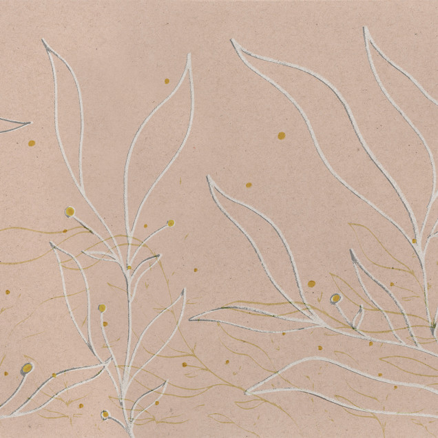 Tapet decorativ floral roz cu detalii delicate