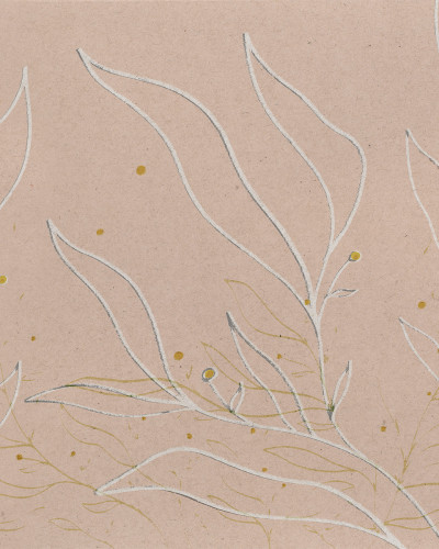 Tapet decorativ floral roz cu detalii delicate