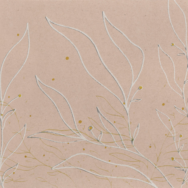 Tapet decorativ floral roz cu detalii delicate