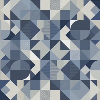 Fototapet Vibrant Geometric Blue, Dream Prints