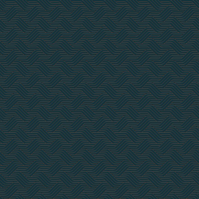 Tapet cu model geometric modern, cu linii curbe subtile, în nuanțe de verde și auriu.