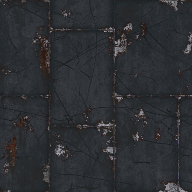 Tapet industrial cu aspect de beton spart si urme de rugina