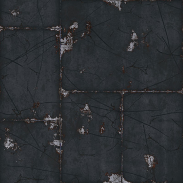 Tapet industrial cu aspect de beton spart si urme de rugina
