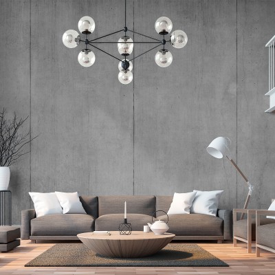 Tapet modern cu design de blocuri de beton, perfect pentru living