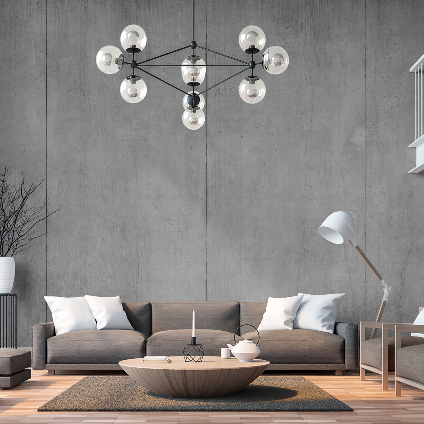 Tapet modern cu design de blocuri de beton, perfect pentru living