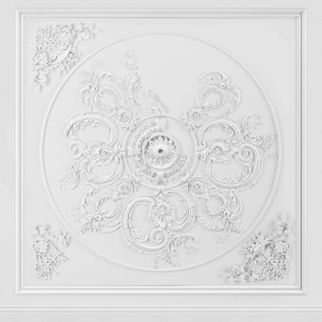 Tapet Spinners, Dream Prints cu design elegant și rafinat cu ornamente decorative pe un fundal alb