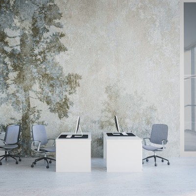 Tapet cu aspect natural cu design minimalist, perfect pentru birouri, studiouri și saloane.