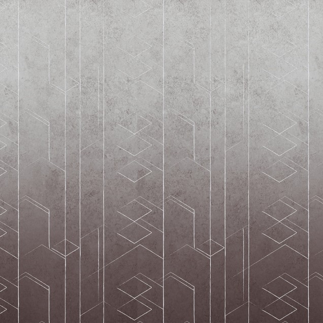 Tapet abstract gri și maro cu design geometric, perfect pentru un interior modern și sofisticat.