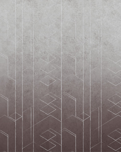 Tapet abstract gri și maro cu design geometric, perfect pentru un interior modern și sofisticat.