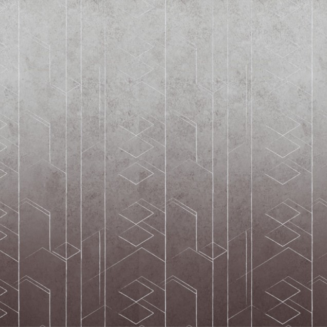 Tapet abstract gri și maro cu design geometric, perfect pentru un interior modern și sofisticat.