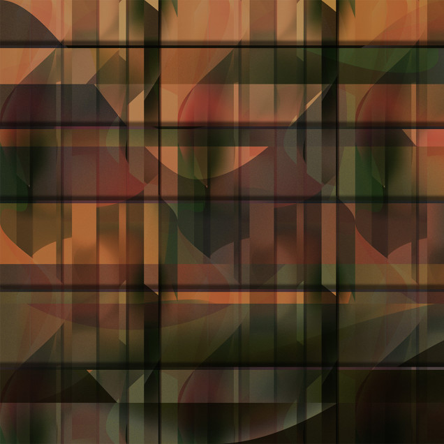 Tapet Remind 06 cu design geometric abstract, in culori calde si vibrante