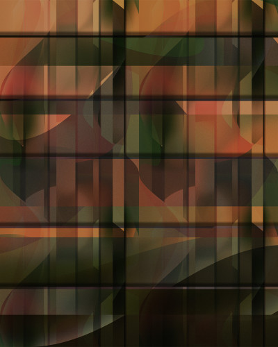 Tapet Remind 06 cu design geometric abstract, in culori calde si vibrante