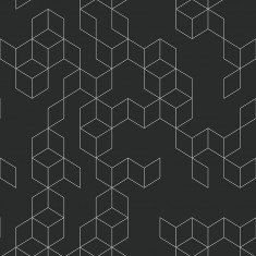 Tapet designer Keziah Night, Black & White - Feathr