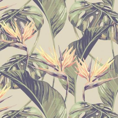 Tapet designer Bird of Paradise (Tropical Leaf), Original - Feathr, Tapet Exclusivist 