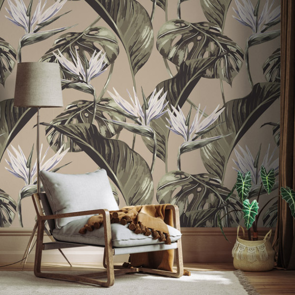 designer Bird of Paradise (Tropical Leaf), Oat - Feathr