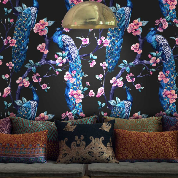 designer Enchanted Garden (Jungle Bird I), Dark - Feathr