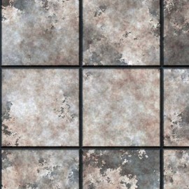 Tapet designer Heavy Metal (Industrial Tile), Terracotta - Feathr