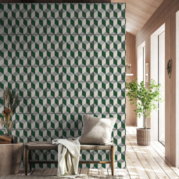 designer Lisbon (Portuguese Tile), Forest - Feathr
