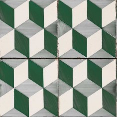 Tapet designer Lisbon (Portuguese Tile), Forest - Feathr