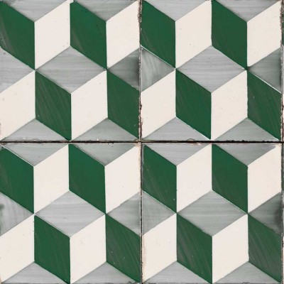 Tapet designer Lisbon (Portuguese Tile), Forest - Feathr, Tapet living 