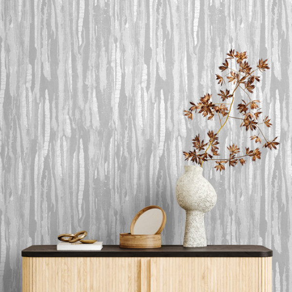 designer Snowfall in Spring, Monochrome - Feathr