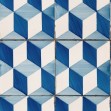 Tapet designer Lisbon (Portuguese Tile), Blue - Feathr
