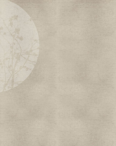 Tapet floral bej cu design delicat
