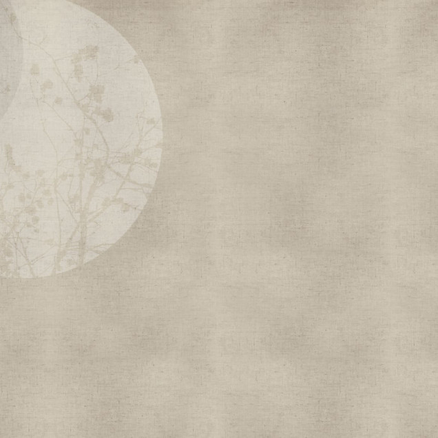 Tapet floral bej cu design delicat