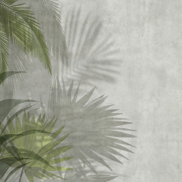Fototapet cu design exotic in interior modern