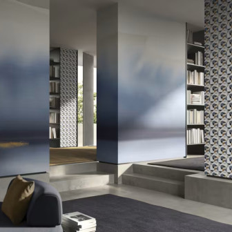 Tapet decorativ cu design abstract în interior modern