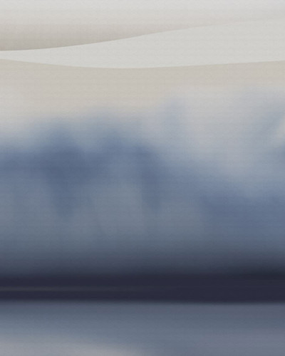 Fototapet cu design abstract în nuanțe de albastru și auriu