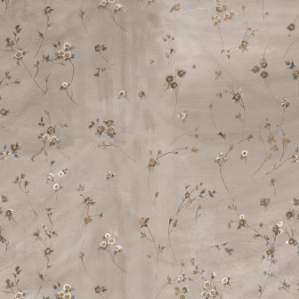 Fototapet floral elegant într-o baie modernă