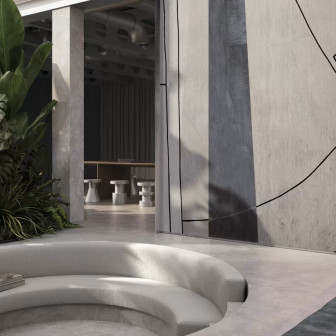 Tapet decorativ cu design filigranat în interior modern