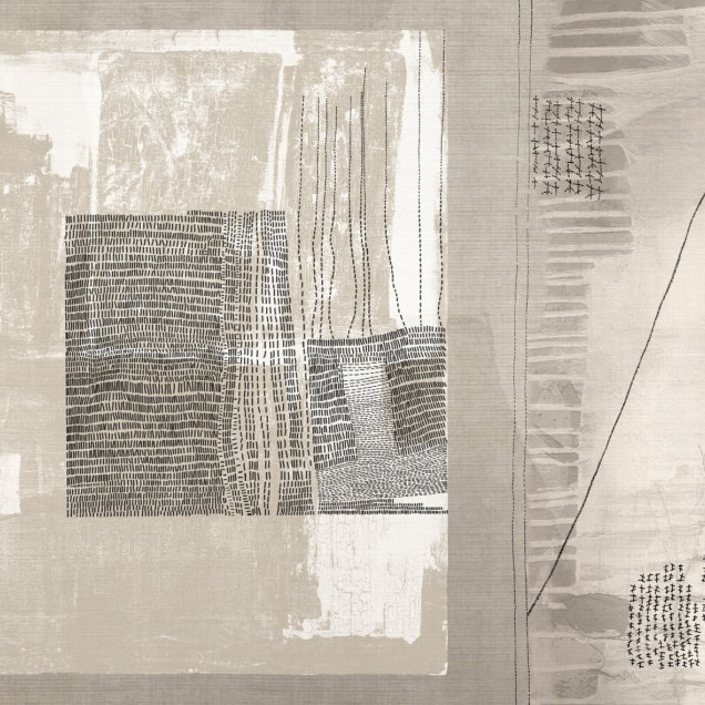 Tapet abstract modern in nuante neutre
