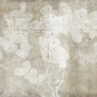 Tapet floral bej, design elegant